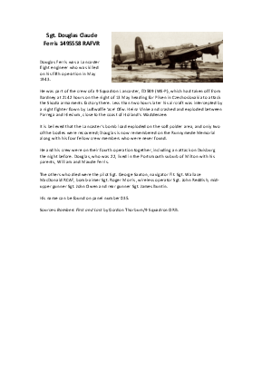 A preview of a PDF biography for Ferris, Douglas Claude